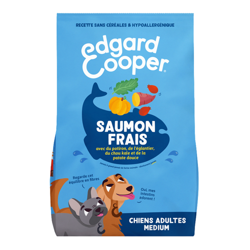 Visuel 1 du produit Croquettes pour chien adulte au saumon sans céréales Edgard & Cooper - 2,5 kg