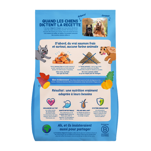 Visuel 2 du produit Croquettes pour chien adulte au saumon sans céréales Edgard & Cooper - 2,5 kg