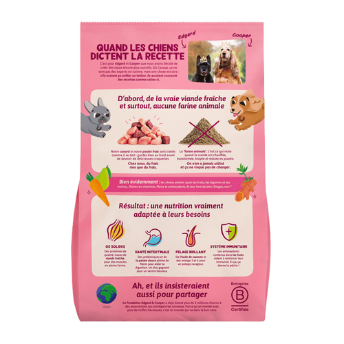 Visuel 2 du produit Croquettes pour chiot au canard et au poulet sans céréales Edgard & Cooper - 2,5 kg