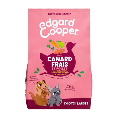 Visuel 1 du produit Croquettes pour chiot au canard et au poulet sans céréales Edgard & Cooper - 7 kg