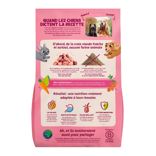 Visuel 2 du produit Croquettes pour chiot au canard et au poulet sans céréales Edgard & Cooper - 7 kg