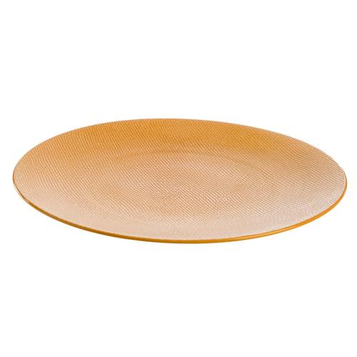 Visuel 1 du produit Assiette plate coloris jaune en grès Vésuvio - Ø 27 cm
