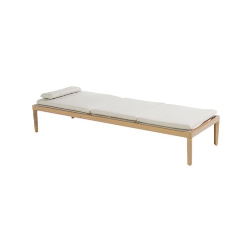 Visuel 3 du produit Bain de soleil coloris beige en aluminium Lotus - 200 x 67,5 x 32 cm