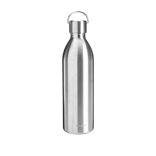 Visuel 1 du produit Bouteille isotherme coloris gris en inox Qwetch - 1 L