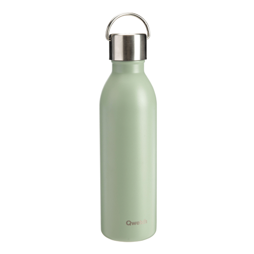 Visuel 1 du produit Bouteille isotherme coloris vert en inox Qwetch - 600 ml