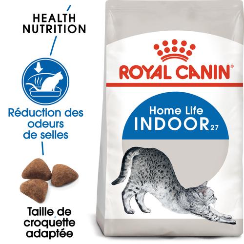 Visuel 2 du produit Croquettes pour chat adulte d'intérieur Royal Canin Indoor 27 - 4 kg
