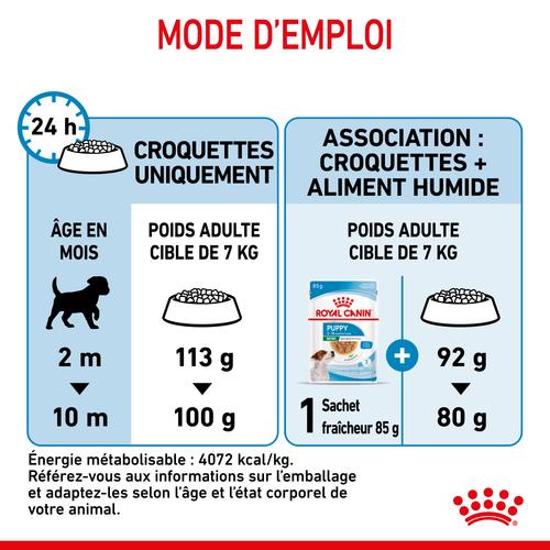 Visuel 8 du produit Croquettes pour chiot de petite race Royal Canin Mini Puppy - 4 kg