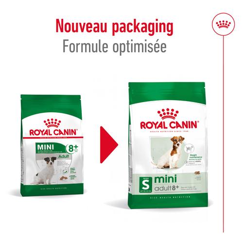 Visuel 10 du produit Croquettes pour chien mature de petite taille Royal Canin Mini Adult 8+ - 4 kg