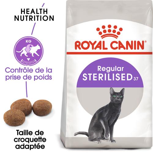 Visuel 2 du produit Croquettes pour chat adulte stérilisé Royal Canin Sterilised 37 - 10 kg