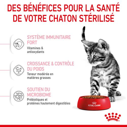 Visuel 6 du produit Croquettes pour chaton stérilisé Royal Canin Kitten Sterilised - 3,5 kg