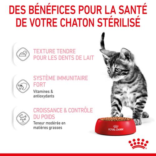 Visuel 6 du produit Pâtées pour chaton émincés en sauce Royal Canin Kitten Sterilised - 12 x 85 g
