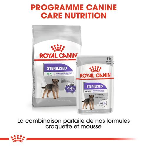 Visuel 7 du produit Croquettes pour chien adulte stérilisé de petite taille Royal Canin Mini Sterilised - 3 kg