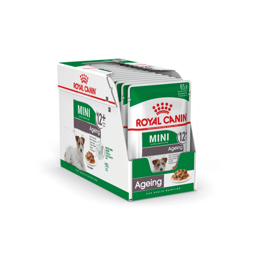 Visuel 1 du produit Pâtées pour chien senior de petite race en sauce Royal Canin Mini Ageing 12+ - 12 x 85 g