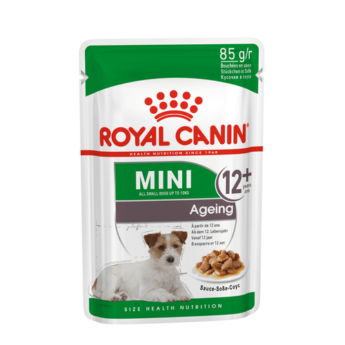 Visuel 2 du produit Pâtées pour chien senior de petite race en sauce Royal Canin Mini Ageing 12+ - 12 x 85 g