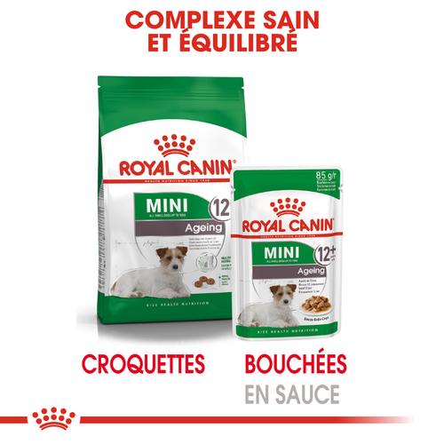 Visuel 5 du produit Pâtées pour chien senior de petite race en sauce Royal Canin Mini Ageing 12+ - 12 x 85 g