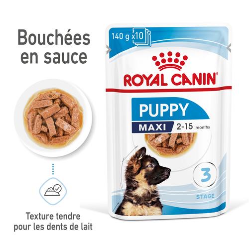 Visuel 2 du produit Pâtées pour chiot de grande race Royal Canin Maxi Puppy - 10 x 140 g