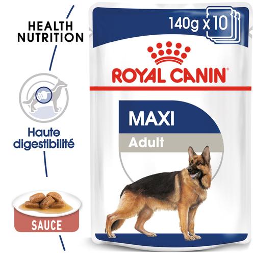 Visuel 2 du produit Pâtées pour chien adulte de grande race Royal Canin Maxi Adult - 10 x 140 g