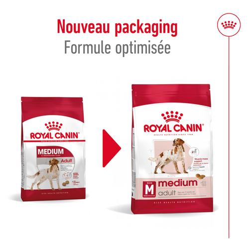 Visuel 9 du produit Croquettes pour chien adulte de taille moyenne Royal Canin Medium Adult - 3 kg