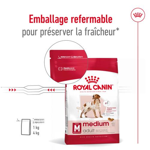 Visuel 10 du produit Croquettes pour chien adulte de taille moyenne Royal Canin Medium Adult - 3 kg