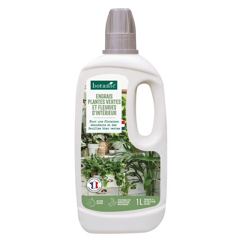 Visuel 1 du produit Engrais plantes vertes et fleuries d'intérieur en bouteille botanic® - 1L