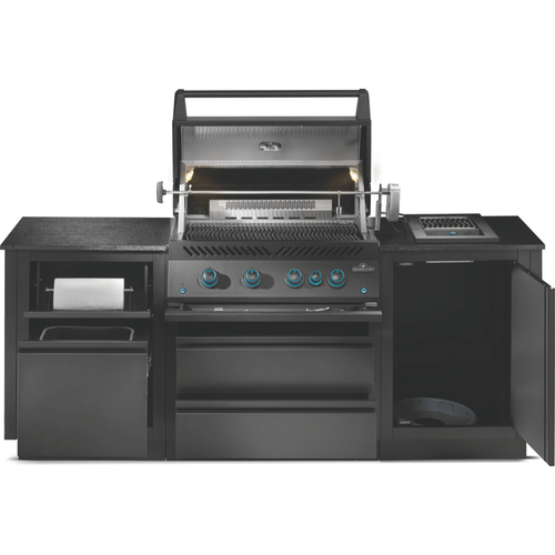 Visuel 1 du produit Cuisine extérieure barbecue gaz noir Napoléon Oasis Big32 - 224,5 x 83 x 129,1 cm