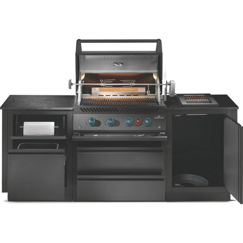 Visuel 2 du produit Cuisine extérieure barbecue gaz noir Napoléon Oasis Big32 - 224,5 x 83 x 129,1 cm