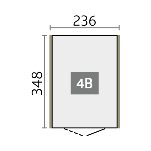 Visuel 5 du produit Abri de jardin double porte Neo 4B Biohort® coloris gris quartz métallique - 236 x 348 x 222 cm