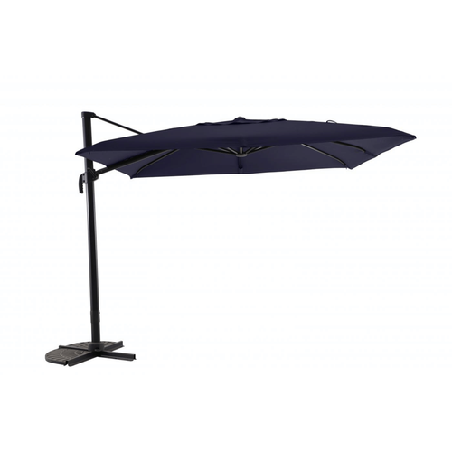 Visuel 2 du produit Parasol déporté en toile bleu jean chiné MWH - 3x3m