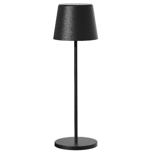 Visuel 1 du produit Lampe de table touch sans fil en aluminium noir Kelly Black - Ø 10 x H 38 cm
