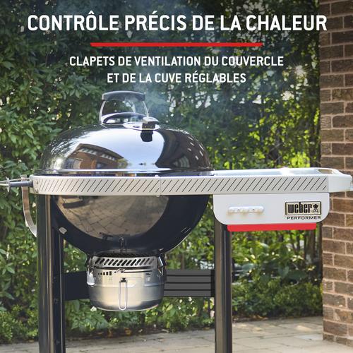 Visuel 5 du produit Barbecue charbon Performer Premium coloris noir en acier émaillé Weber - Ø 57 x 110,5 x 76,2 cm