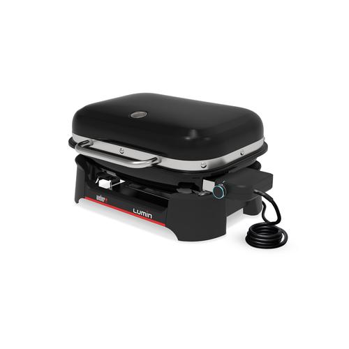 Visuel 3 du produit Barbecue électrique Lumin avec plancha coloris noir en acier émaillé Weber - 31 x 49 x 66 cm