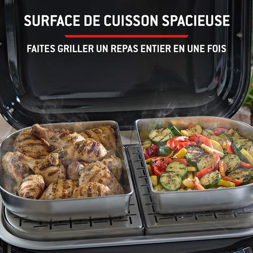 Visuel 5 du produit Barbecue électrique Lumin avec plancha coloris noir en acier émaillé Weber - 31 x 49 x 66 cm