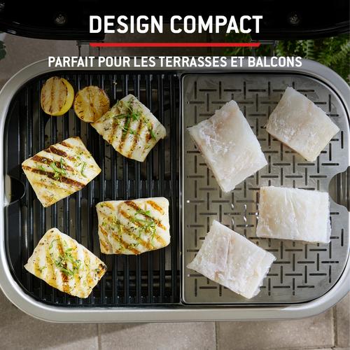 Visuel 8 du produit Barbecue électrique Lumin avec plancha coloris noir en acier émaillé Weber - 31 x 49 x 66 cm