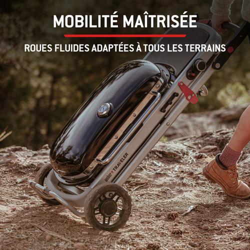 Visuel 6 du produit Barbecue gaz Traveler coloris noir en acier émaillé Weber -  94 x 49 x 66 cm