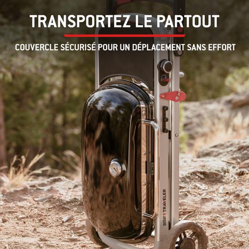 Visuel 8 du produit Barbecue gaz Traveler coloris noir en acier émaillé Weber -  94 x 49 x 66 cm