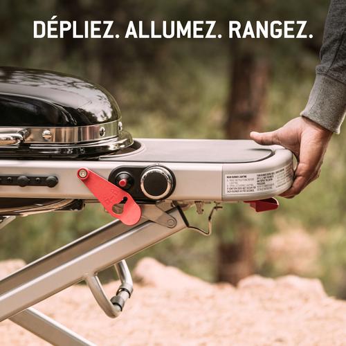 Visuel 10 du produit Barbecue gaz Traveler coloris noir en acier émaillé Weber -  94 x 49 x 66 cm