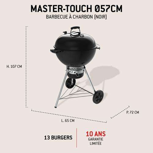 Visuel 15 du produit Barbecue charbon coloris noir Weber Master-Touch GBS E-5750 - diamètre 57 cm