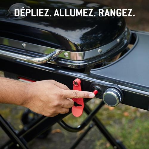 Visuel 10 du produit Barbecue gaz coloris noir Weber Traveler Stealth - 111 x 94 x 58 cm