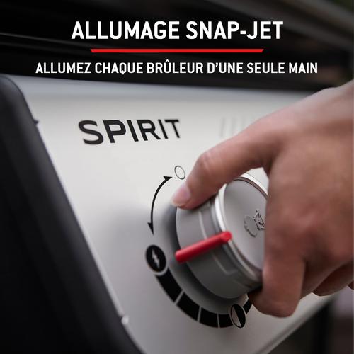 Visuel 6 du produit Barbecue gaz Spirit E-335 coloris noir en acier émaillé Weber - 117 x 67,5 cm
