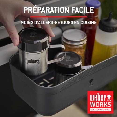 Visuel 8 du produit Barbecue gaz Spirit E-425 mix plancha coloris noir en acier émaillé Weber - 118 x 65 x 13 cm