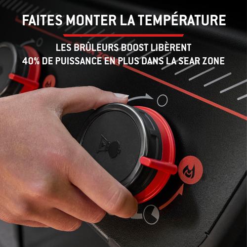 Visuel 4 du produit Barbecue gaz Spirit EPX-435R  coloris noir en fonte émaillé Weber - 118 x 65 x 132 cm