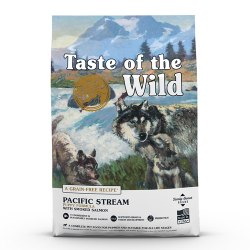 Visuel 1 du produit Croquettes pour chiot sans céréales saumon Taste of the Wild Pacific Stream - 2 kg