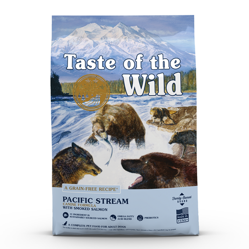 Visuel 1 du produit Croquettes pour chien adulte sans céréales saumon Taste of the Wild Pacific Stream - 5,6 kg