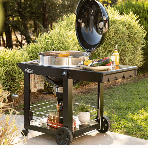 Visuel 5 du produit Barbecue charbon sur chariot coloris noir en acier Kettle Pro Napoléon -  Ø 57 cm