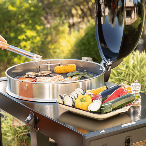 Visuel 6 du produit Barbecue charbon sur chariot coloris noir en acier Kettle Pro Napoléon -  Ø 57 cm