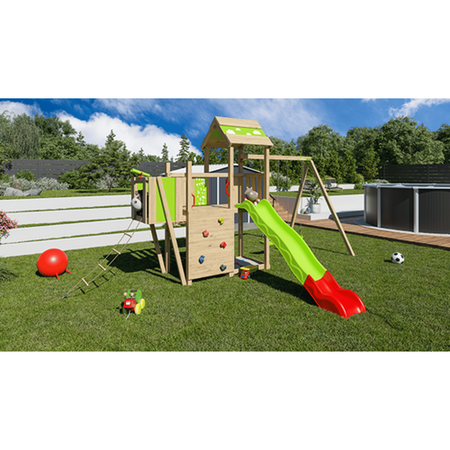 Visuel 3 du produit Aire de jeux Aléo by Trigano en bois Strarry Xpression - H 2,20 m