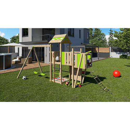 Visuel 4 du produit Aire de jeux Aléo by Trigano en bois Strarry Xpression - H 2,20 m