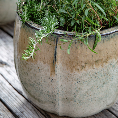Visuel 2 du produit Pot rond en céramique coloris crème Edelman Corsica - Ø 47 x H 41 cm