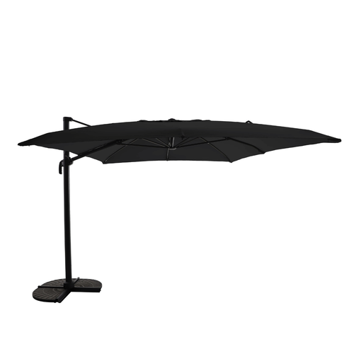 Visuel 1 du produit Parasol déporté rectangulaire en aluminium coloris gris - 400 x 300 cm
