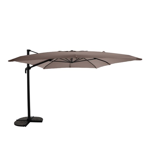 Visuel 1 du produit Parasol déporté rectangulaire en aluminium coloris beige - 400 x 300 cm